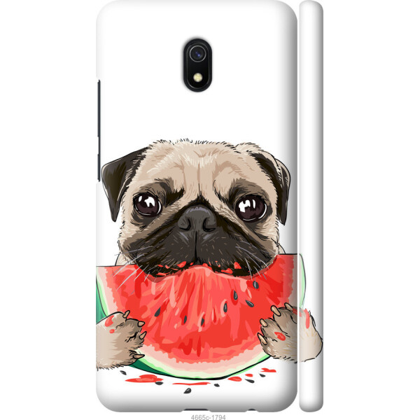 

на Xiaomi Redmi 8A Мопс и арбуз