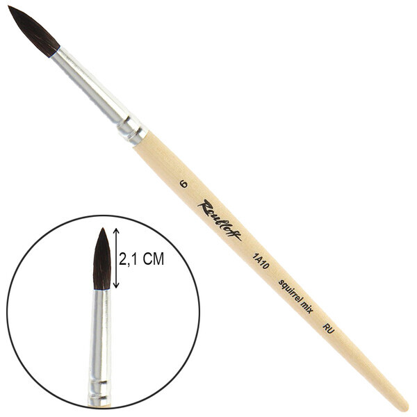 

Кисть белка микс круглая к.р.Roubloff 1A10 №6 (ЖA1-06,00Б)