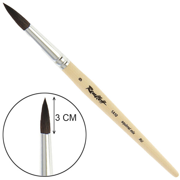 

Кисть белка микс круглая к.р.Roubloff 1A10 №8 (ЖA1-08,00Б)