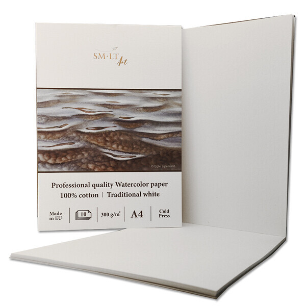 

Склейка для акварели PRO CREATE А4 300г/м2 10л белая бумага SMILTAINIS (AS-10(300)/PRO)