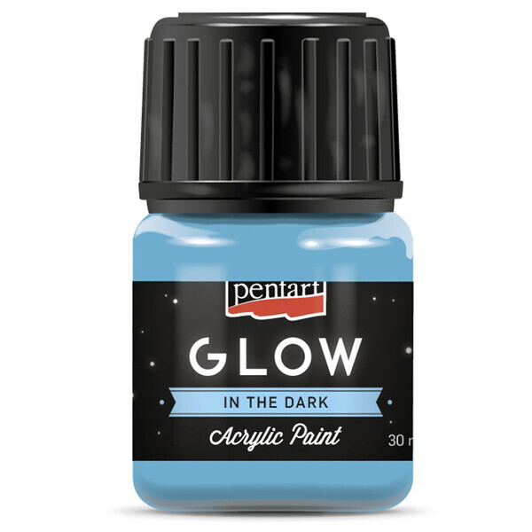 

Краска акриловая для декора Pentart «Glow in the dark» 30 мл Голубая (16484)