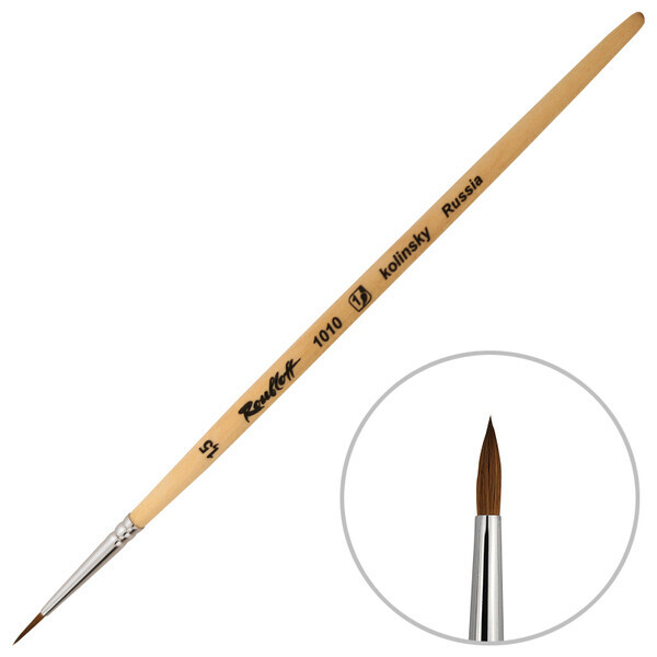 

Кисть колонок круглая Roubloff 1010 №1,5 (ЖК1-01,50Б)