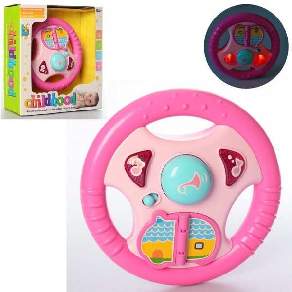 

Руль музыкальный Bambi JLD333-7B Розовый