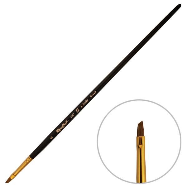 

Кисть колонок угловая Roubloff 1167 №6 (ЖК6-06,07Ж)