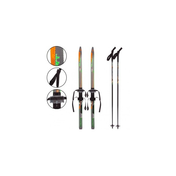 

Лыжи беговые в комплекте с палками Zelart SK-0881-90B Green