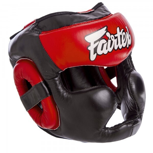 

Боксерский шлем Fairtex HG13-LACES Красный М