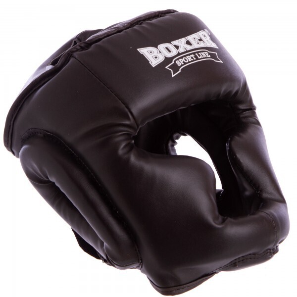 

Шлем боксерский с полной защитой Кожвинил BOXER 2036 р-р L, черный