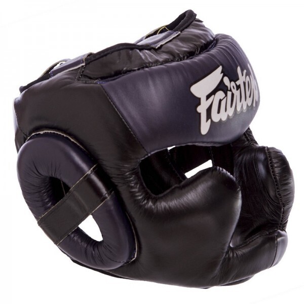 

Боксерский шлем Fairtex HG13-LACES Синий XL