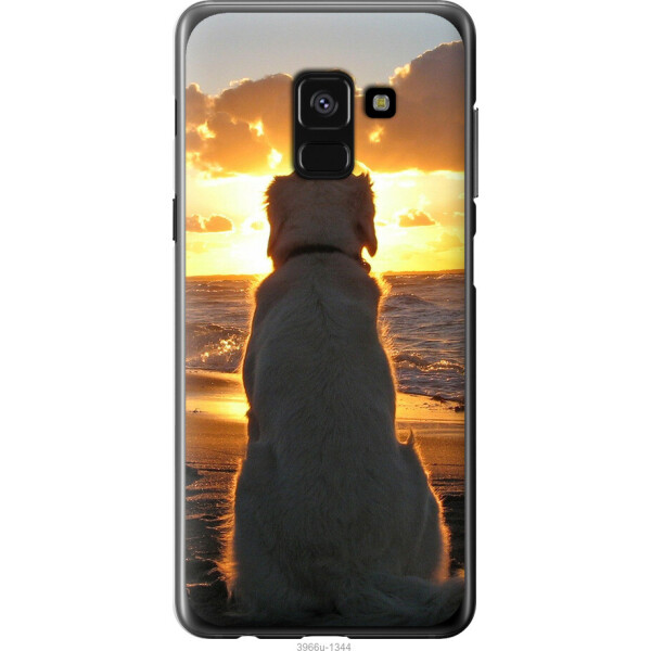 

Чехол на Samsung Galaxy A8 2018 A530F Закат и собака