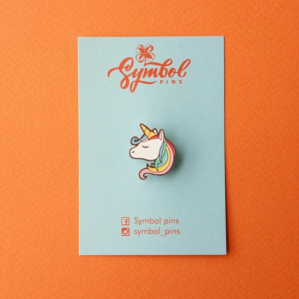 

Значок Symbol pins Единорог металл