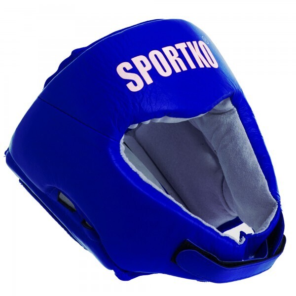 

ФБУ Шлем боксерский открытый кожаный SPORTKO UR SP-4706 ОК1 р-р М синий