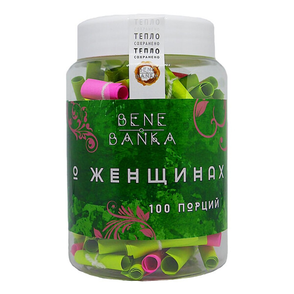 

Баночка с пожеланиями Bene Banka О женщинах rus