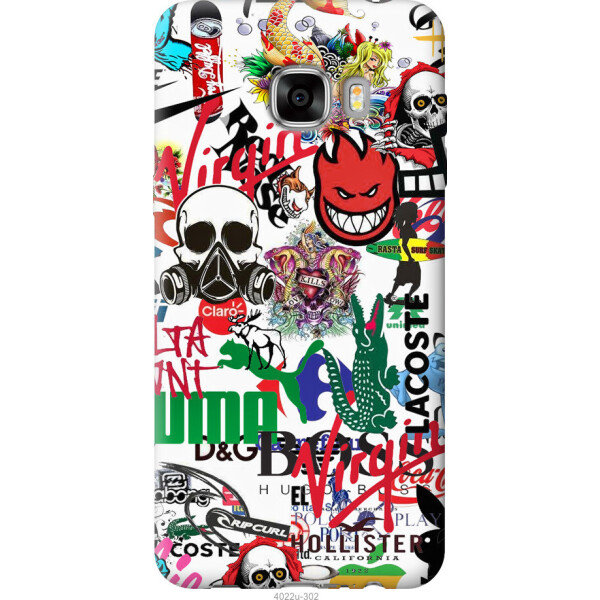 

Чехол на Samsung Galaxy C7 C7000 Many different logos