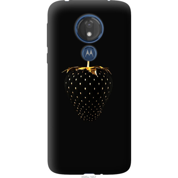 

Чехол на Motorola Moto G7 Power Черная клубника