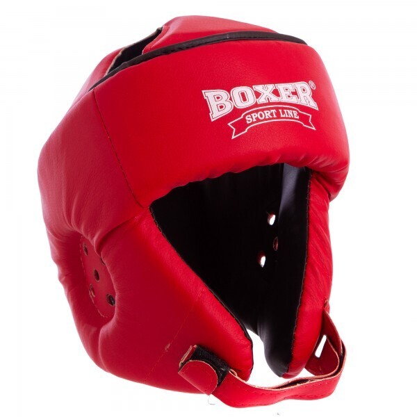 

Шлем боксерский открытый Кожвинил BOXER 2030 р-р L , красный