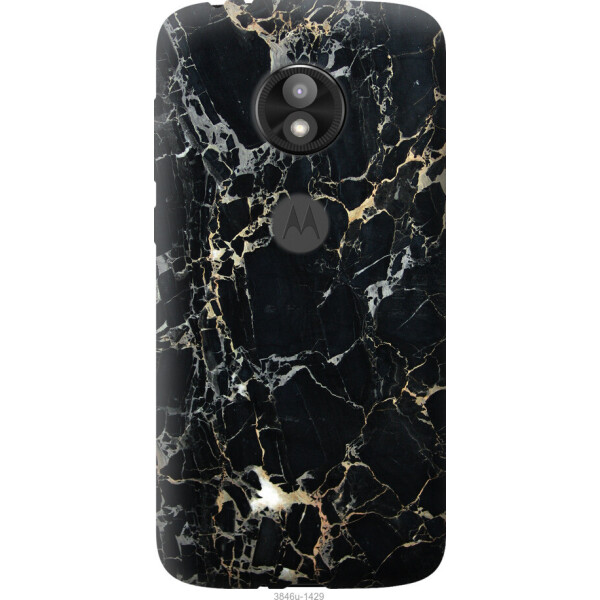 

Чехол на Motorola Moto E5 Play Черный мрамор