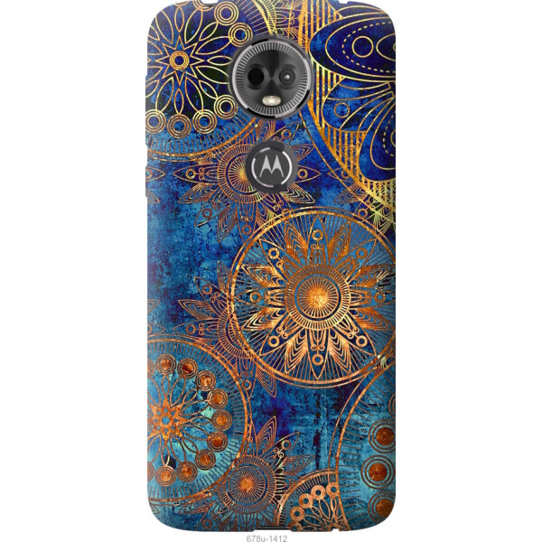 

Чехол на Motorola Moto E5 Plus Золотой узор