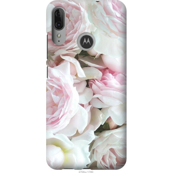 

Чехол на Motorola Moto E6 Plus Пионы v2