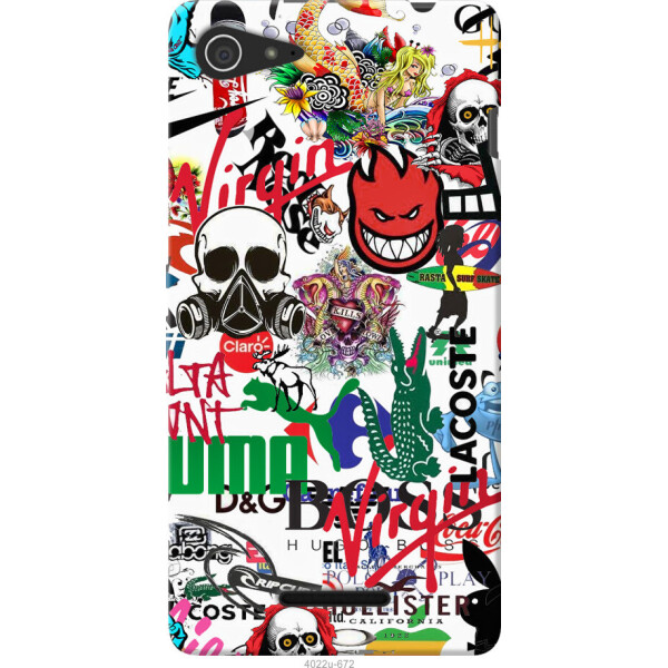 

Чехол на Sony Xperia E3 D2202 Many different logos