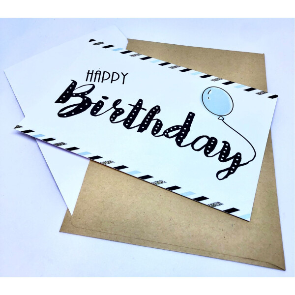 

Открытка Happy birthday шар 10 х 15