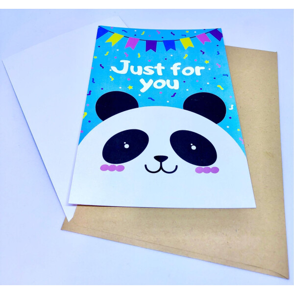 

Открытка Just for you панда 10 х 15