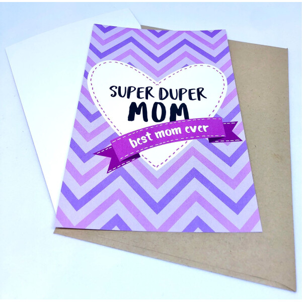 

Открытка Super duper mom 10 х 15