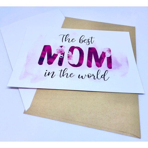 

Открытка The best mom 10 х 15