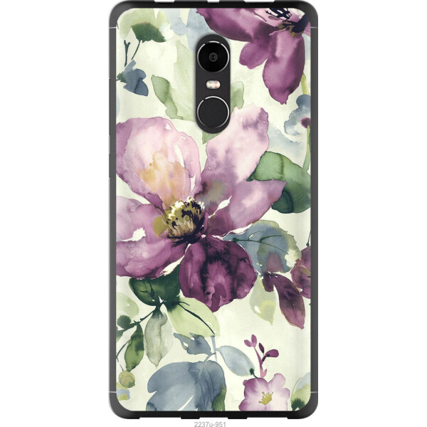 

Чехол на Xiaomi Redmi Note 4X Цветы акварелью