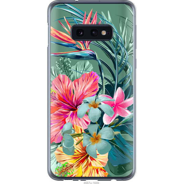

Чехол на Samsung Galaxy S10e Тропические цветы v1