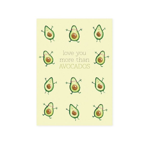 

Открытка Гречка Love you more than avocados