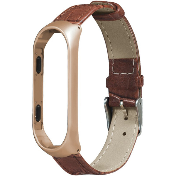 

Ремешок UWatch Crocodile Leather Band For Mi Band 4 Brown