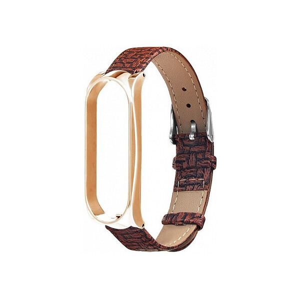 

Ремешок UWatch Woven Leather Band For Mi Band 4 Brown