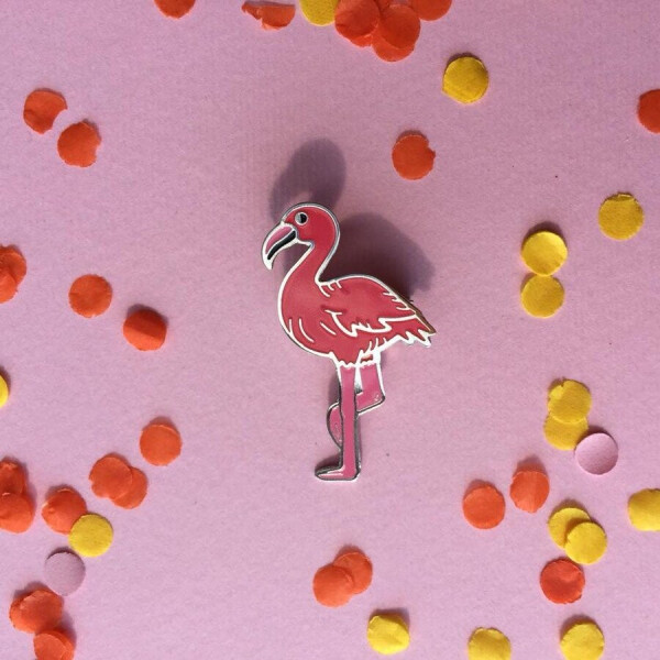 

Значок Symbol pins Фламинго металл