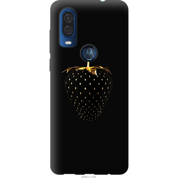 

Чехол на Motorola One Vision Черная клубника