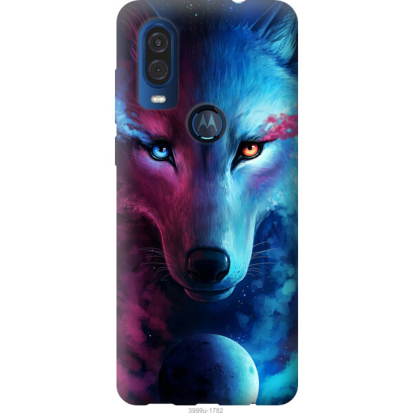

Чехол на Motorola One Vision Арт-волк