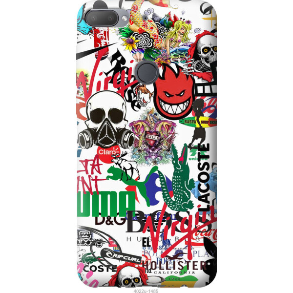 

Чехол на HTC Desire 12 Plus Many different logos