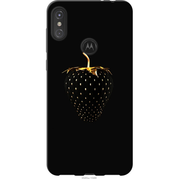 

Чехол на Motorola One Power Черная клубника