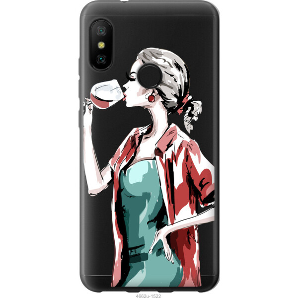 

Чехол на Xiaomi Mi A2 Lite Девушка с бокалом