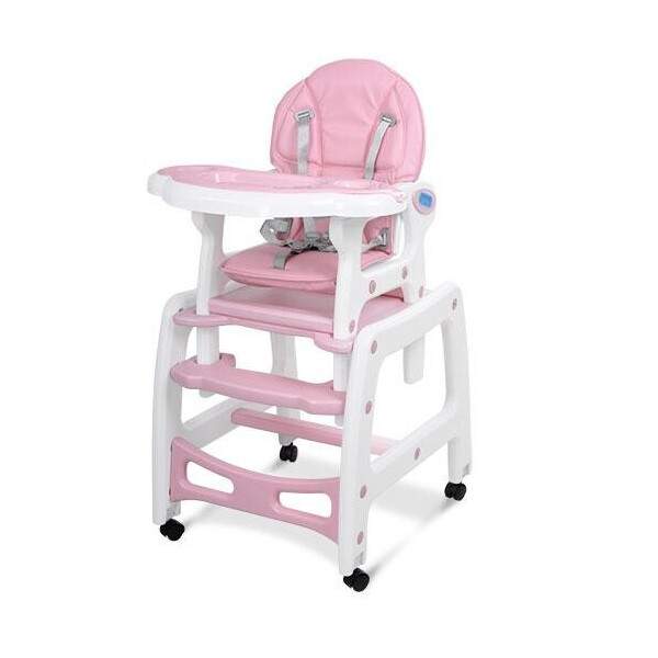 

Стульчик для кормления Bambi M 1563-8-1 Бело-розовый