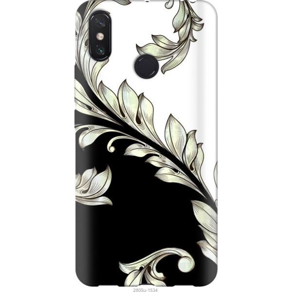 

Чехол на Xiaomi Mi Max 3 White and black 1