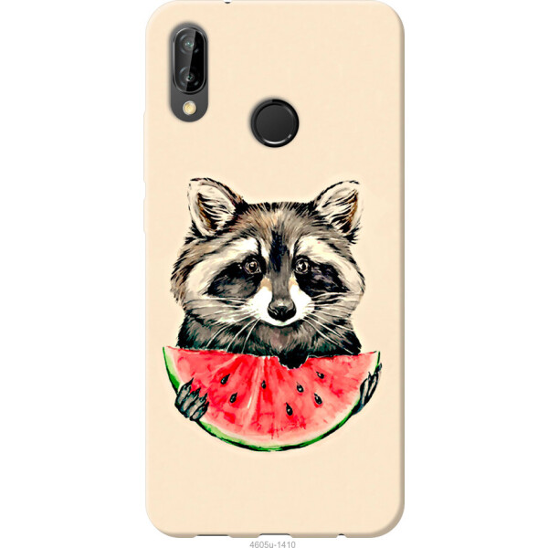 

Чехол на Huawei P20 Lite Енотик с арбузом