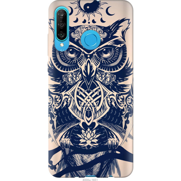 

Чехол на Huawei P30 Lite Узорчатая сова