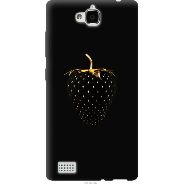 

Чехол на Huawei Honor 3C Черная клубника
