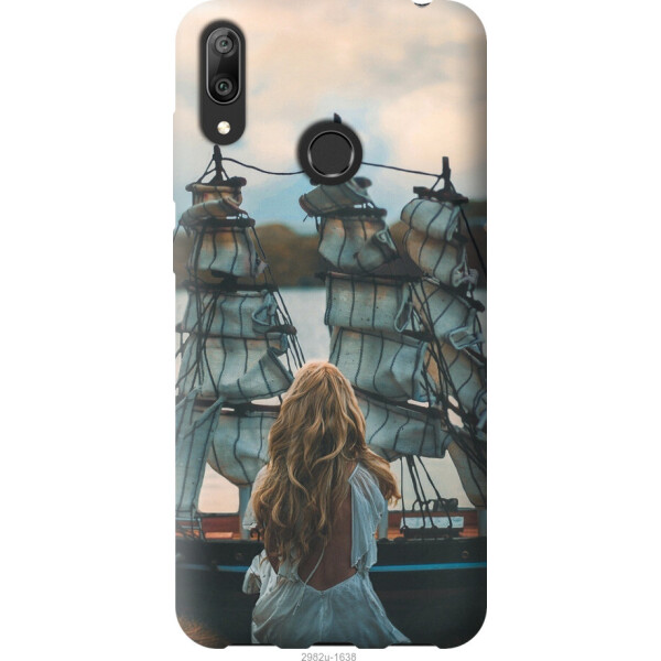 

Чехол на Huawei Y7 2019 Девушка и корабль
