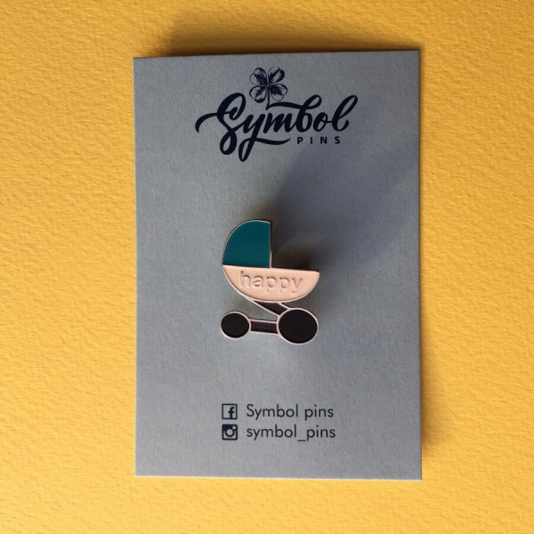 

Значок Symbol pins Коляска happy металл