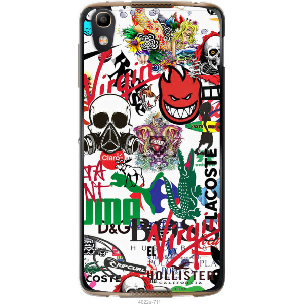 

Чехол на Alcatel idol 4 Many different logos