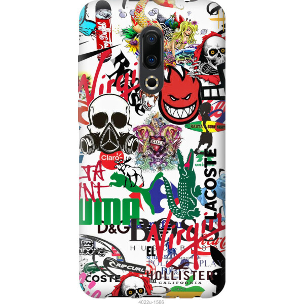 

Чехол на Meizu 16 Plus Many different logos