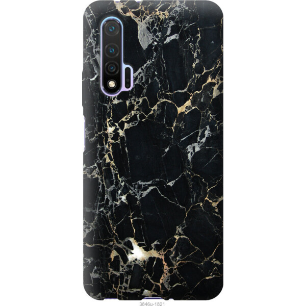 

Чехол на Huawei Nova 6 Черный мрамор