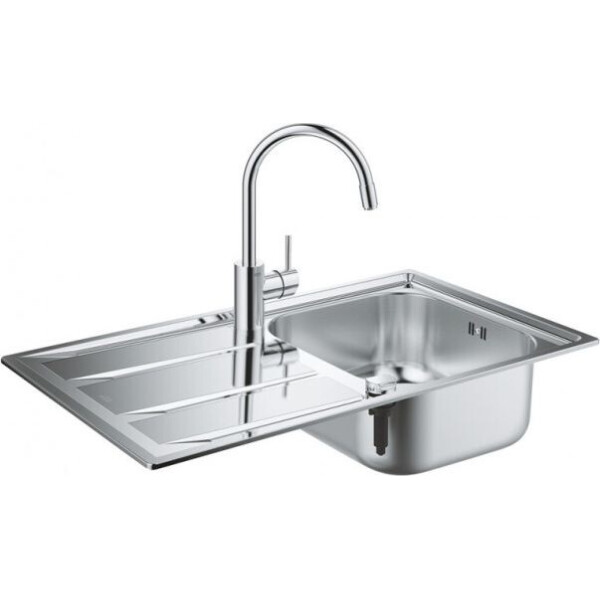 

Набор Grohe мойка кухонная K400 31570SD0 + смеситель Concetto 32663001