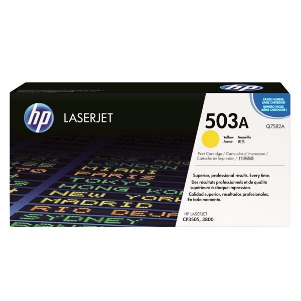 

Картридж HP 503A yellow Q7582A для принтера Color LaserJet CP3505, 3800